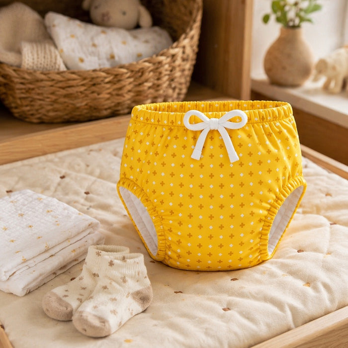 Mimi Potty Training Pants | Cross & Diamond | Geo Play | Bamboo-Cotton, Pull-Up, Semi-Waterproof | 9M-4Y