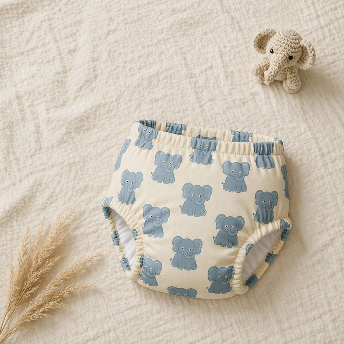 Mimi Potty Training Pants | Elephant Parade | Safari Tales | Bamboo-Cotton, Pull-Up, Semi-Waterproof | 9M-4Y