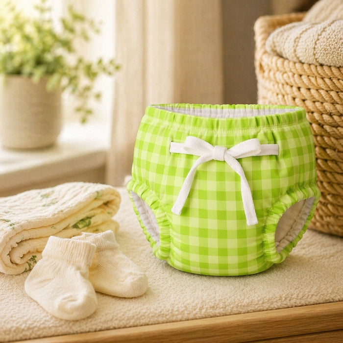 Mimi Potty Training Pants | Gingham | Geo Play | Bamboo-Cotton, Pull-Up, Semi-Waterproof | 9M-4Y