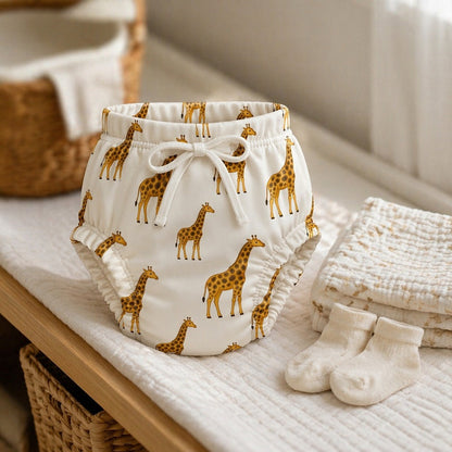 Mimi Potty Training Pants | Giraffe Royale | Safari Tales | Bamboo-Cotton, Pull-Up, Semi-Waterproof | 9M-4Y