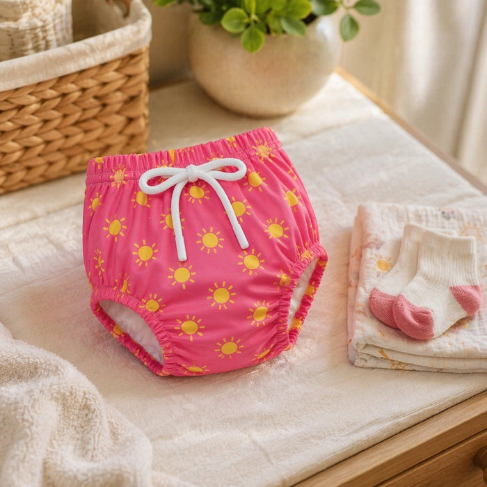 Mimi Potty Training Pants | Golden Sun | Monsoon Magic | Bamboo-Cotton, Pull-Up, Semi-Waterproof | 9M-4Y