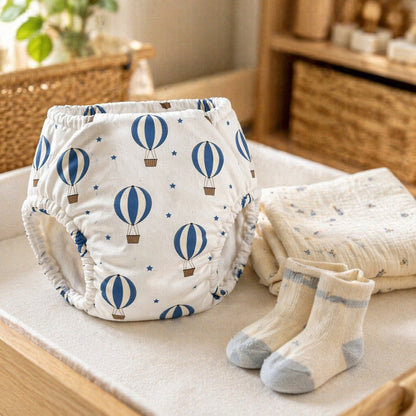 Mimi Potty Training Pants | Hot Air Balloon | Little Voyager | Bamboo-Cotton, Pull-Up, Semi-Waterproof | 9M-4Y