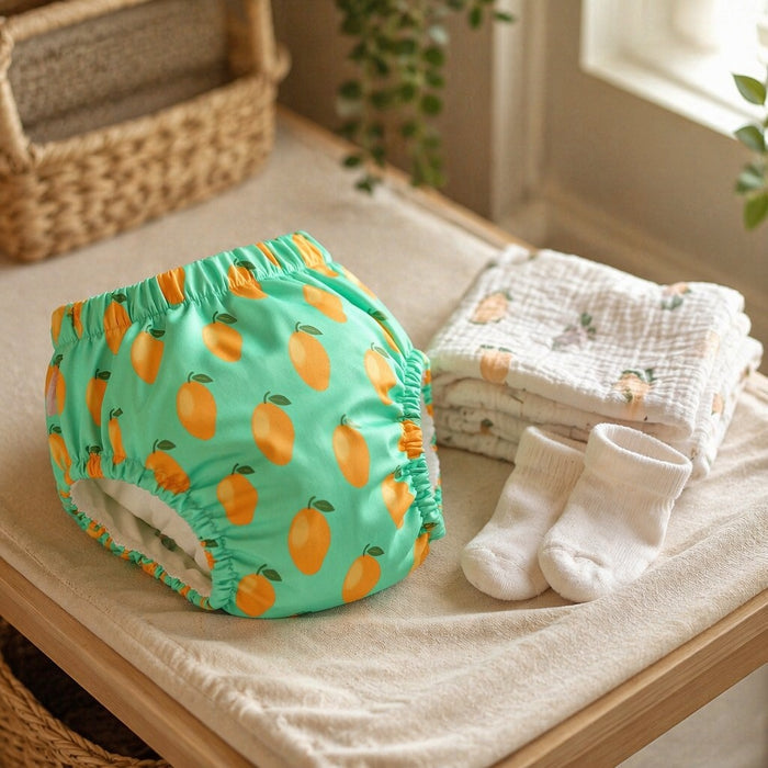 Mimi Potty Training Pants | Mango Grove | Tropicale | Bamboo-Cotton, Pull-Up, Semi-Waterproof | 9M-4Y