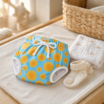 Mimi Potty Training Pants | Marigold Burst | Tropicale | Bamboo-Cotton, Pull-Up, Semi-Waterproof | 9M-4Y