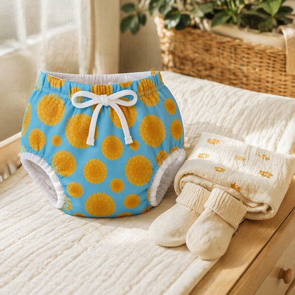 Mimi Potty Training Pants | Marigold Burst | Tropicale | Bamboo-Cotton, Pull-Up, Semi-Waterproof | 9M-4Y