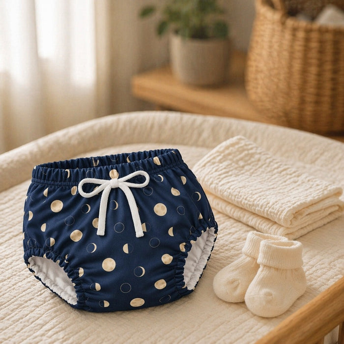 Mimi Potty Training Pants | Moon Phases | Stardust | Bamboo-Cotton, Pull-Up, Semi-Waterproof | 9M-4Y