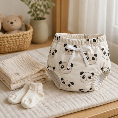 Mimi Potty Training Pants | Panda Face | Safari Tales | Bamboo-Cotton, Pull-Up, Semi-Waterproof | 9M-4Y