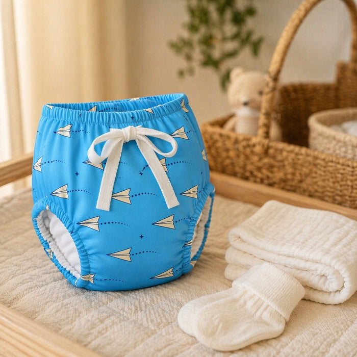 Mimi Potty Training Pants | Paper Airplane | Little Voyager | Bamboo-Cotton, Pull-Up, Semi-Waterproof | 9M-4Y