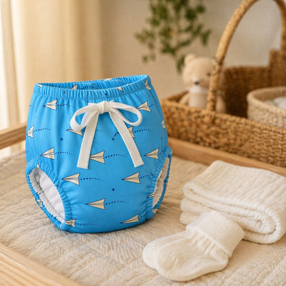 Mimi Potty Training Pants | Paper Airplane | Little Voyager | Bamboo-Cotton, Pull-Up, Semi-Waterproof | 9M-4Y