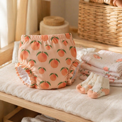 Mimi Potty Training Pants | Peach Garden | Orchard | Bamboo-Cotton, Pull-Up, Semi-Waterproof | 9M-4Y