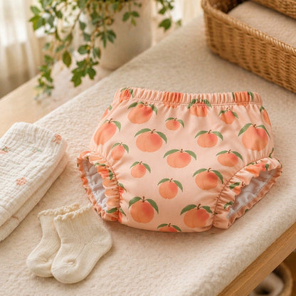 Mimi Potty Training Pants | Peach Garden | Orchard | Bamboo-Cotton, Pull-Up, Semi-Waterproof | 9M-4Y