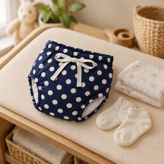 Mimi Potty Training Pants | Polka Dots | Geo Play | Bamboo-Cotton, Pull-Up, Semi-Waterproof | 9M-4Y