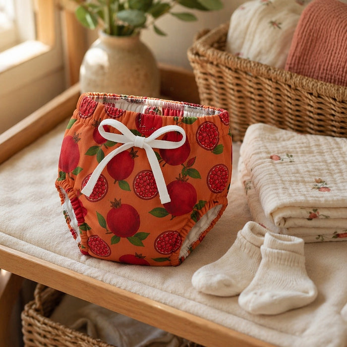 Mimi Potty Training Pants | Pomegranate Crown | Orchard | Bamboo-Cotton, Pull-Up, Semi-Waterproof | 9M-4Y
