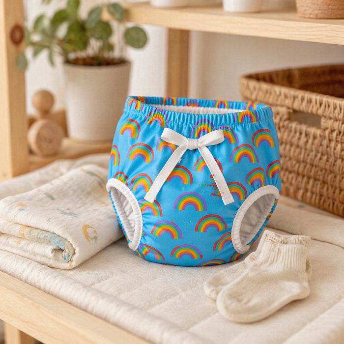 Mimi Potty Training Pants | Rainbow Arc | Monsoon Magic | Bamboo-Cotton, Pull-Up, Semi-Waterproof | 9M-4Y