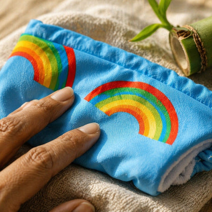 Mimi Potty Training Pants | Rainbow Arc | Monsoon Magic | Bamboo-Cotton, Pull-Up, Semi-Waterproof | 9M-4Y