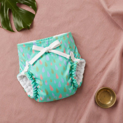 Mimi Potty Training Pants | Raindrop Scatter | Monsoon Magic | Bamboo-Cotton, Pull-Up, Semi-Waterproof | 9M-4Y