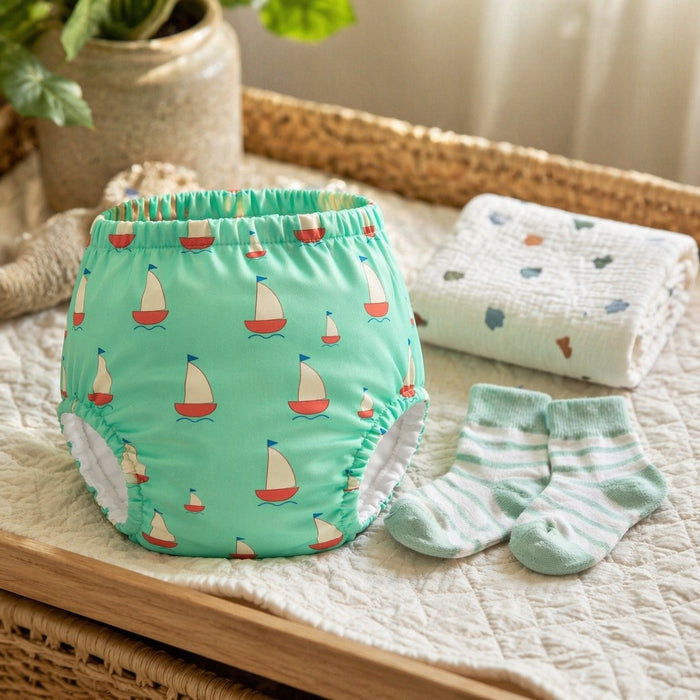 Mimi Potty Training Pants | Sailboat | Little Voyager | Bamboo-Cotton, Pull-Up, Semi-Waterproof | 9M-4Y