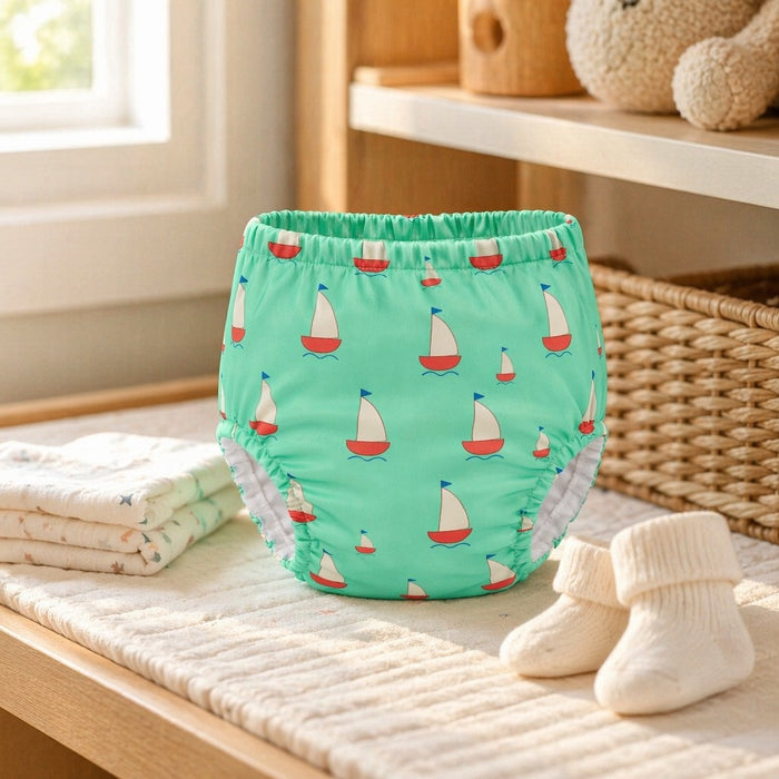 Mimi Potty Training Pants | Sailboat | Little Voyager | Bamboo-Cotton, Pull-Up, Semi-Waterproof | 9M-4Y