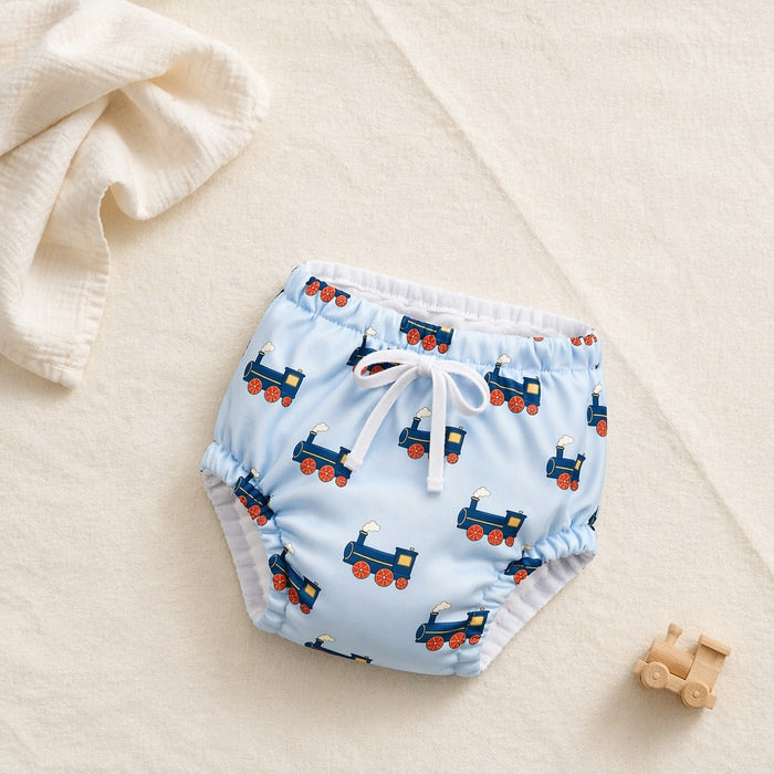 Mimi Potty Training Pants | Steam Train | Little Voyager | Bamboo-Cotton, Pull-Up, Semi-Waterproof | 9M-4Y