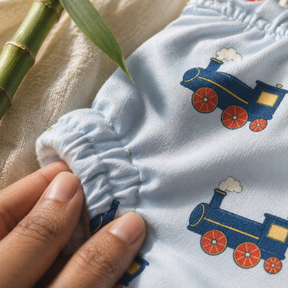 Mimi Potty Training Pants | Steam Train | Little Voyager | Bamboo-Cotton, Pull-Up, Semi-Waterproof | 9M-4Y