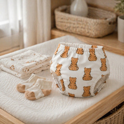 Mimi Potty Training Pants | Tiger Cub | Safari Tales | Bamboo-Cotton, Pull-Up, Semi-Waterproof | 9M-4Y