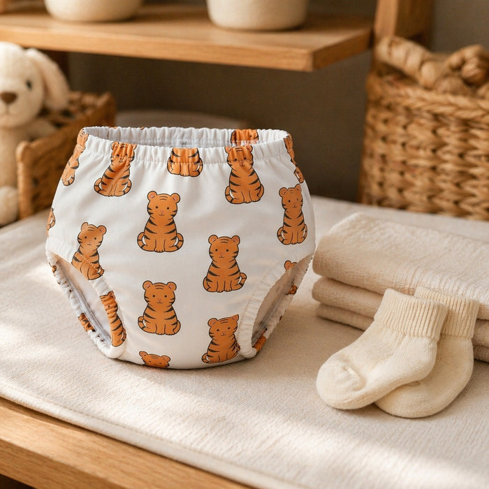 Mimi Potty Training Pants | Tiger Cub | Safari Tales | Bamboo-Cotton, Pull-Up, Semi-Waterproof | 9M-4Y