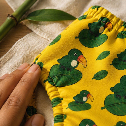 Mimi Potty Training Pants | Toucan & Leaf | Tropicale | Bamboo-Cotton, Pull-Up, Semi-Waterproof | 9M-4Y