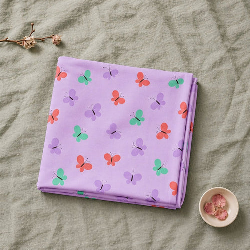 Mimi Swaddle Wrap | Butterfly Garden | Blossom | Bamboo-Muslin, 3× Softer, 120×120cm | 0-6M