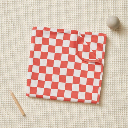 Mimi Swaddle Wrap | Checkerboard | Geo Play | Bamboo-Muslin, 3× Softer, 120×120cm | 0-6M