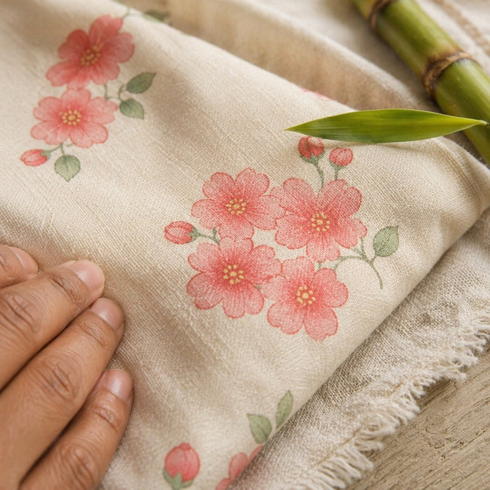 Mimi Swaddle Wrap | Cherry Blossom | Blossom | Bamboo-Muslin, 3× Softer, 120×120cm | 0-6M