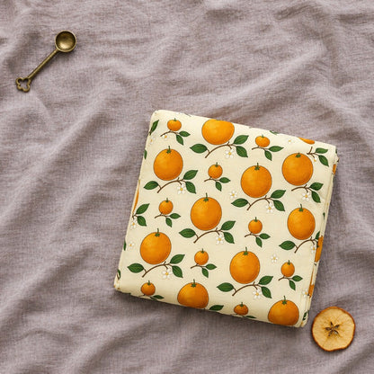 Mimi Swaddle Wrap | Citrus Grove | Orchard | Bamboo-Muslin, 3× Softer, 120×120cm | 0-6M