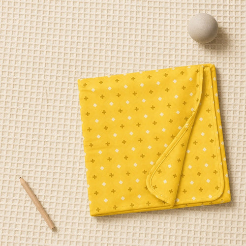 Mimi Swaddle Wrap | Cross & Diamond | Geo Play | Bamboo-Muslin, 3× Softer, 120×120cm | 0-6M