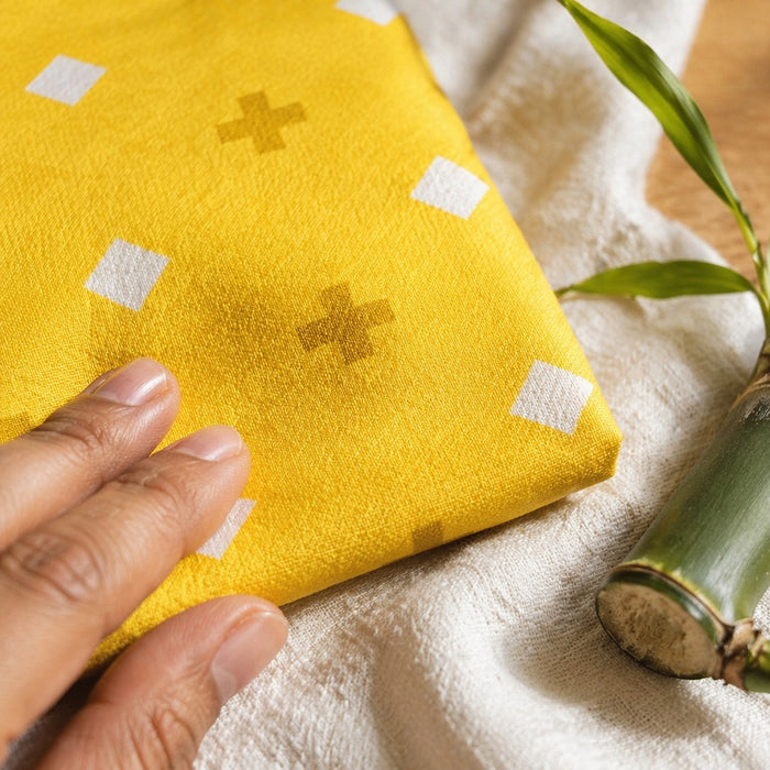 Mimi Swaddle Wrap | Cross & Diamond | Geo Play | Bamboo-Muslin, 3× Softer, 120×120cm | 0-6M