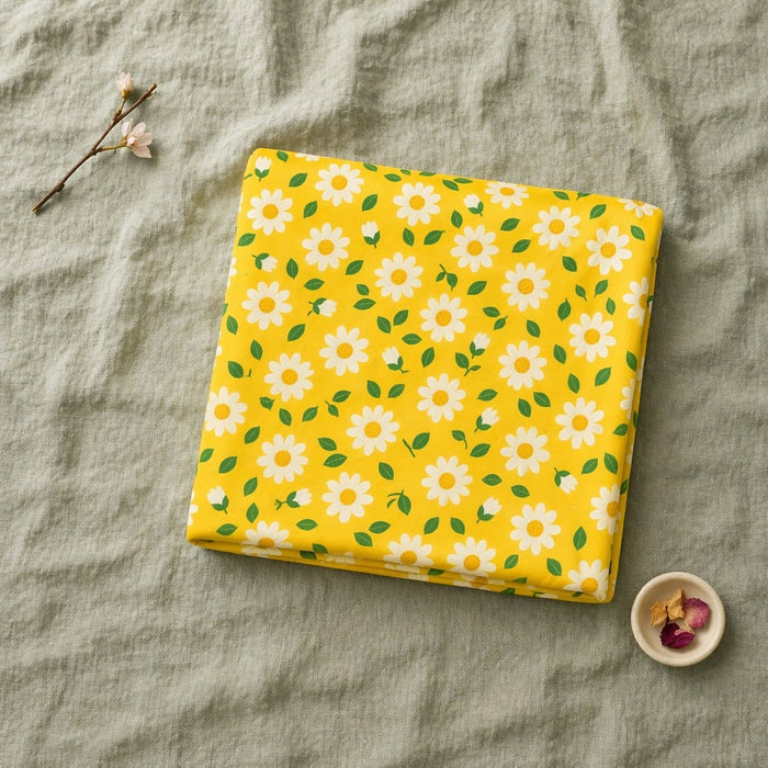 Mimi Swaddle Wrap | Daisy Chain | Blossom | Bamboo-Muslin, 3× Softer, 120×120cm | 0-6M