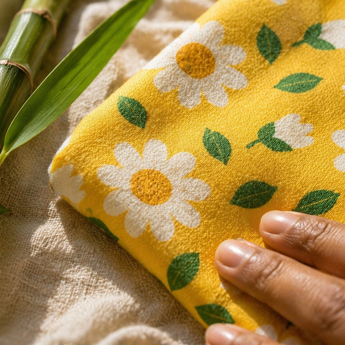 Mimi Swaddle Wrap | Daisy Chain | Blossom | Bamboo-Muslin, 3× Softer, 120×120cm | 0-6M