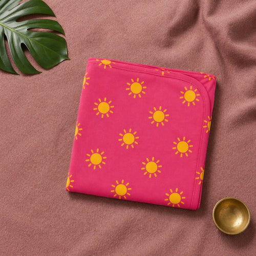 Mimi Swaddle Wrap | Golden Sun | Monsoon Magic | Bamboo-Muslin, 3× Softer, 120×120cm | 0-6M