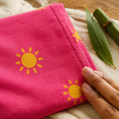 Mimi Swaddle Wrap | Golden Sun | Monsoon Magic | Bamboo-Muslin, 3× Softer, 120×120cm | 0-6M