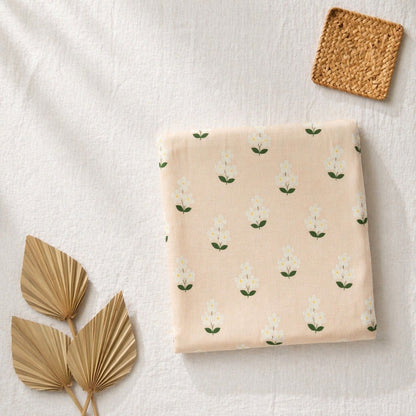 Mimi Swaddle Wrap | Jasmine Bunch | Tropicale | Bamboo-Muslin, 3× Softer, 120×120cm | 0-6M