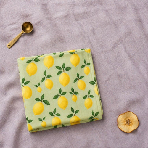 Mimi Swaddle Wrap | Lemon Branch | Orchard | Bamboo-Muslin, 3× Softer, 120×120cm | 0-6M
