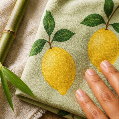 Mimi Swaddle Wrap | Lemon Branch | Orchard | Bamboo-Muslin, 3× Softer, 120×120cm | 0-6M