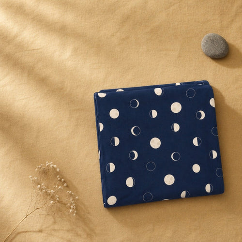 Mimi Swaddle Wrap | Moon Phases | Stardust | Bamboo-Muslin, 3× Softer, 120×120cm | 0-6M