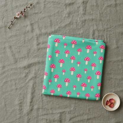 Mimi Swaddle Wrap | Mushroom Magic | Blossom | Bamboo-Muslin, 3× Softer, 120×120cm | 0-6M