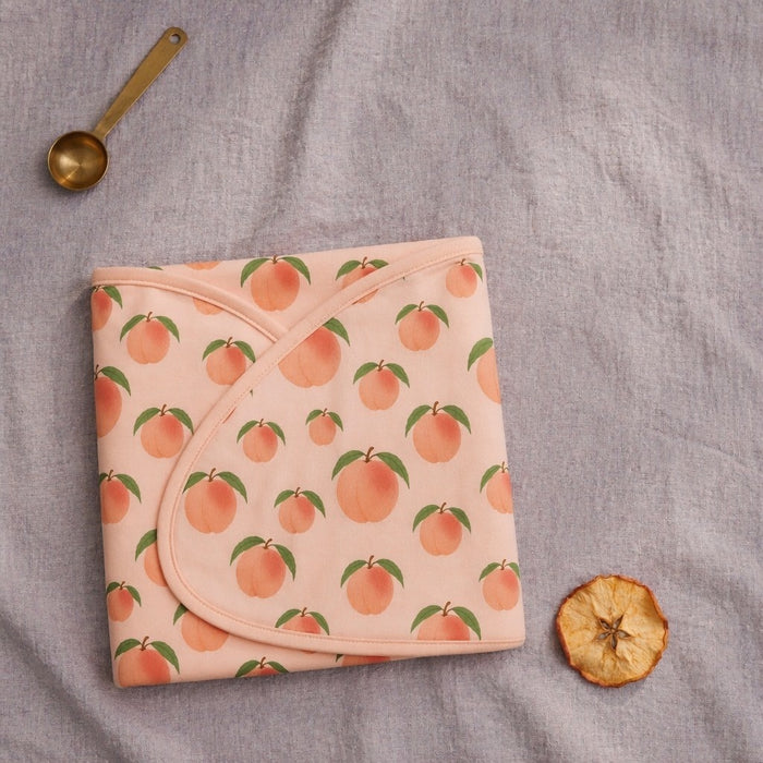 Mimi Swaddle Wrap | Peach Garden | Orchard | Bamboo-Muslin, 3× Softer, 120×120cm | 0-6M