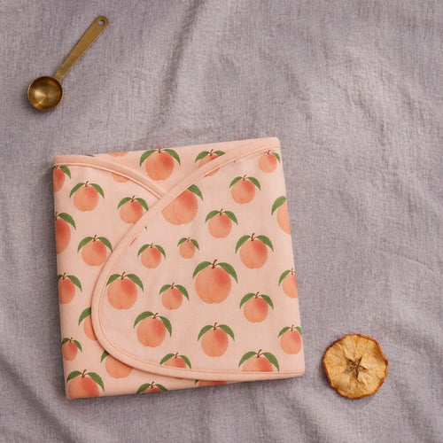 Mimi Swaddle Wrap | Peach Garden | Orchard | Bamboo-Muslin, 3× Softer, 120×120cm | 0-6M