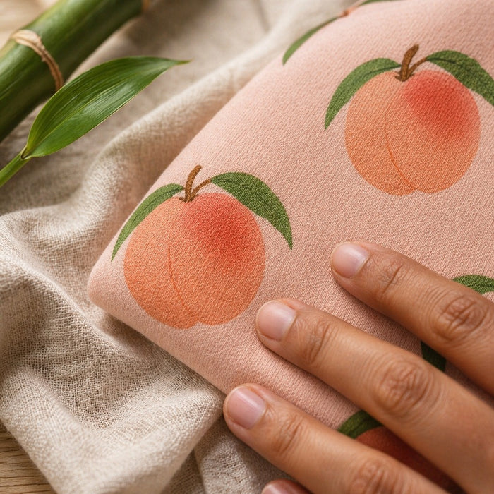 Mimi Swaddle Wrap | Peach Garden | Orchard | Bamboo-Muslin, 3× Softer, 120×120cm | 0-6M