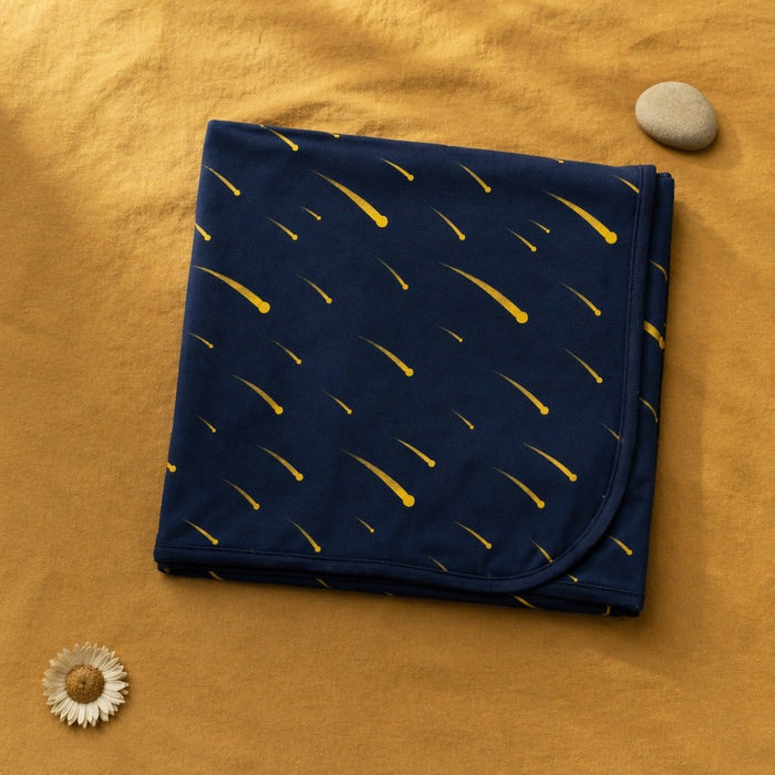 Mimi Swaddle Wrap | Shooting Stars | Stardust | Bamboo-Muslin, 3× Softer, 120×120cm | 0-6M