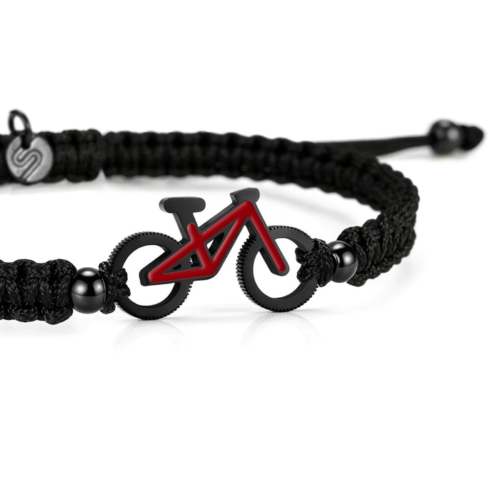 MTB Ruby Bike Braided Bracelet