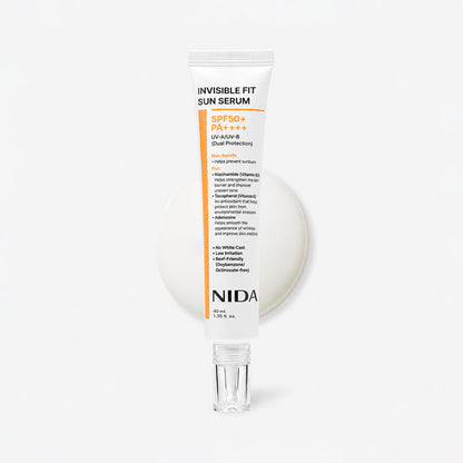 NIDA Invisible Fit Sun Serum - apsauginis veido serumas nuo saulės