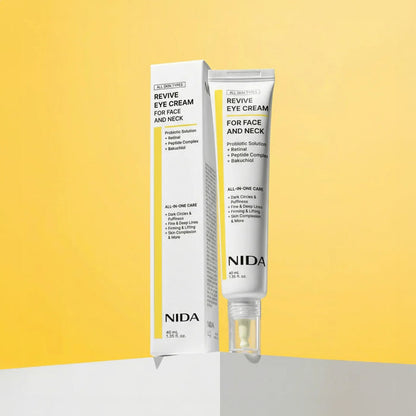 NIDA Revive Eye Cream For Face And Neck - stangrinamasis kremas paakiams, veidui ir kaklui