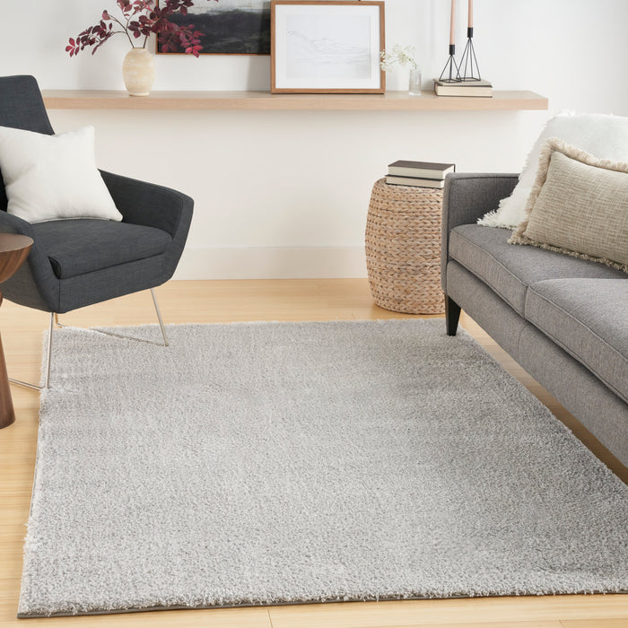 The Rug Corner Nourison Home Pacific Shag PCS01 SILVR Area Rugs